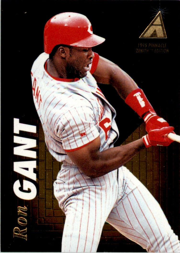 1995 Pinnacle Zenith Ron Gant . Cincinnati Reds #92