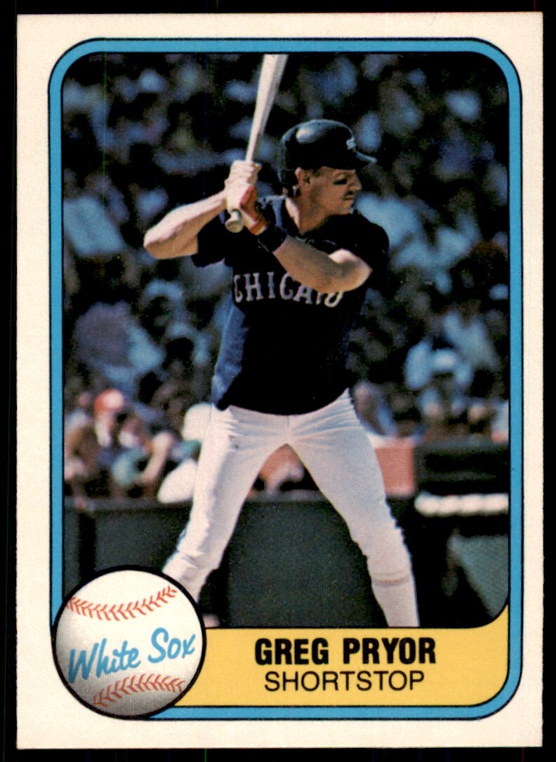 1981 Fleer Greg Pryor . Chicago White Sox #359