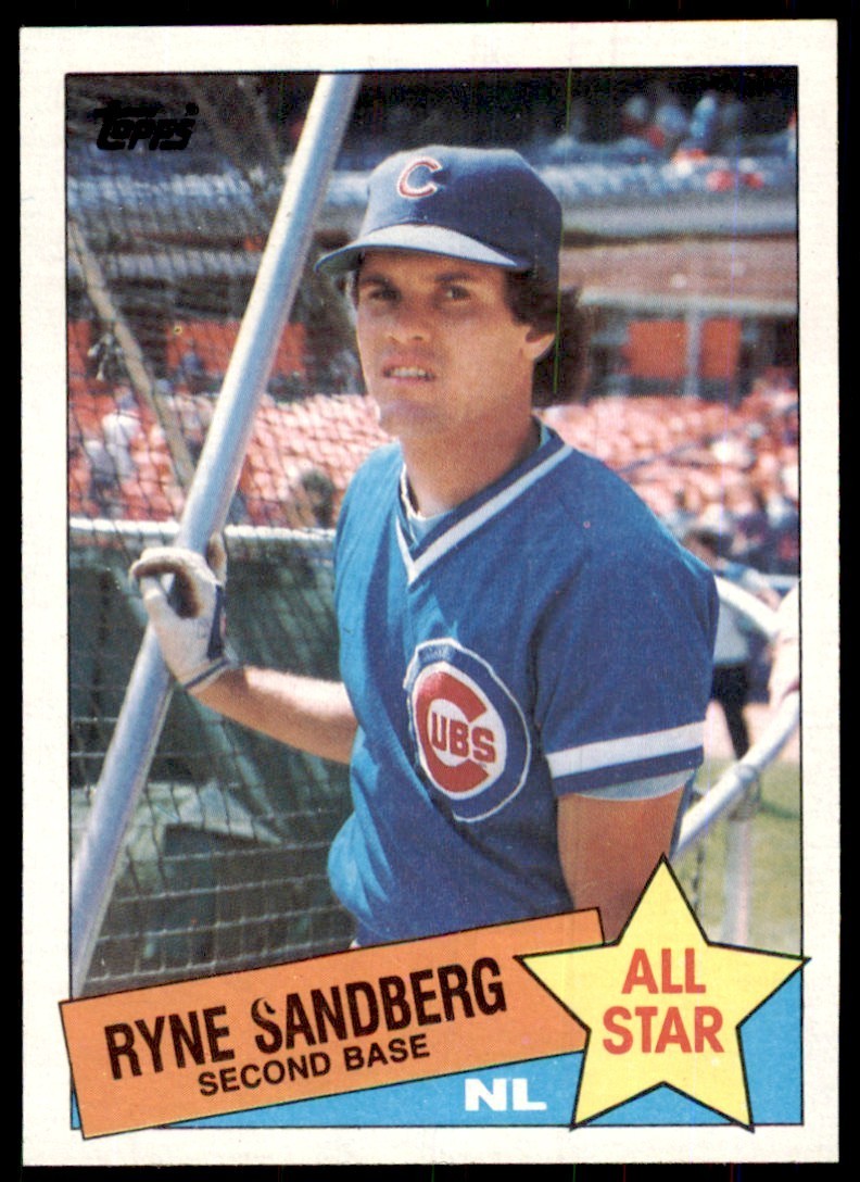 1985 Topps Ryne Sandberg Football Cards #713