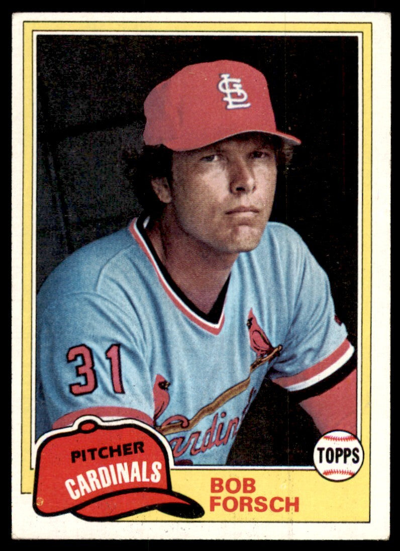 1981 Topps Baseball Card Bob Forsch St. Louis Cardinals #140