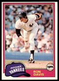 1981 Topps Baseball Card Ron Davis New York Yankees #16