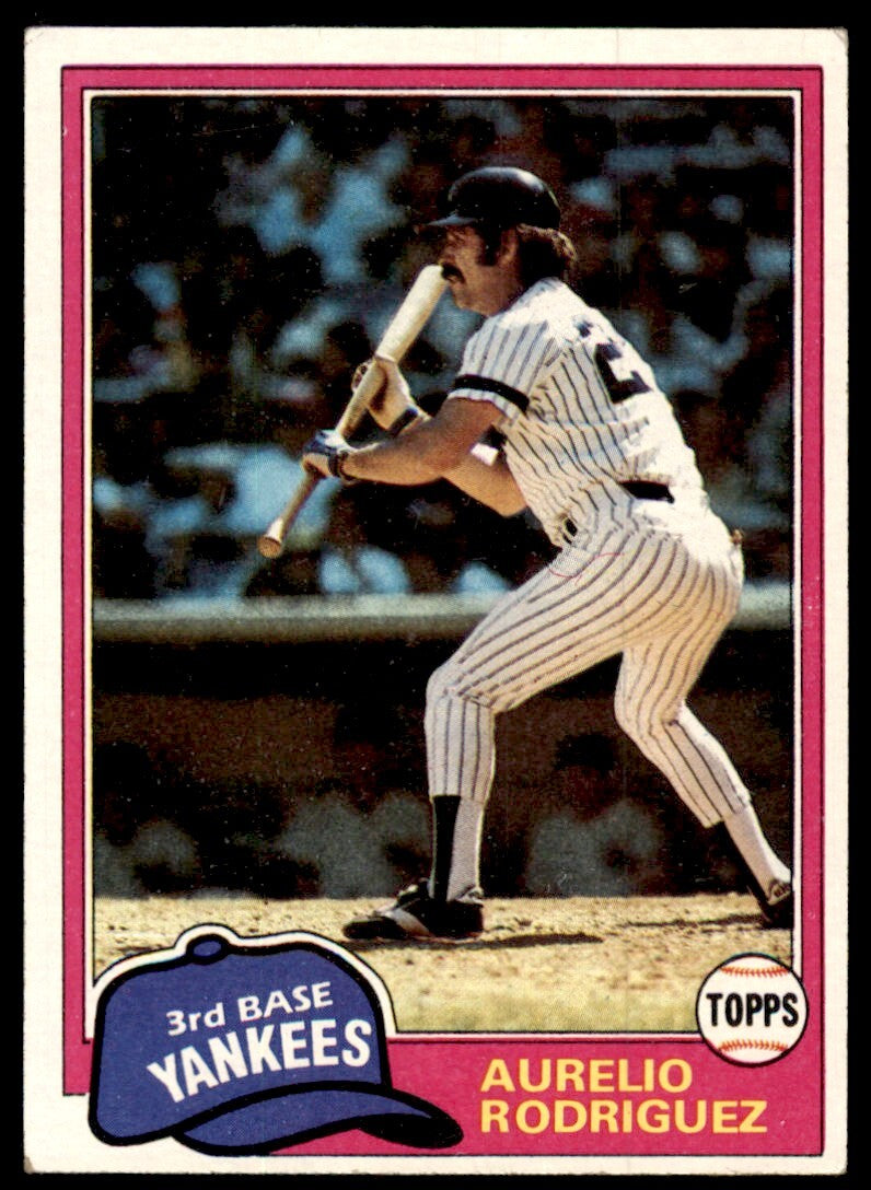 1981 Topps Baseball Card Aurelio Rodriguez New York Yankees #34