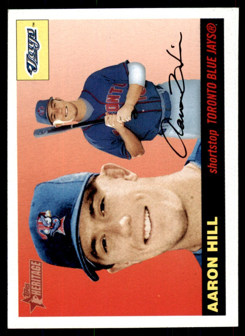 2004 Topps Heritage Aaron Hill . Toronto Blue Jays #326