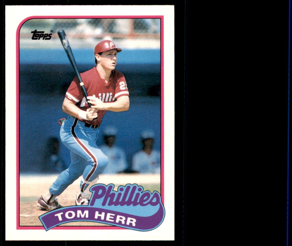 1989 Topps Traded. Tom Herr . Philadelphia Phillies #49T