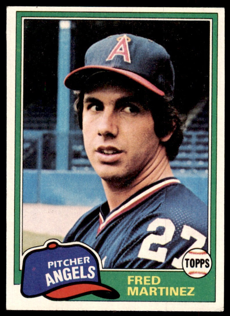 1981 Topps Baseball Card Fred Martinez Rookie California Angels #227