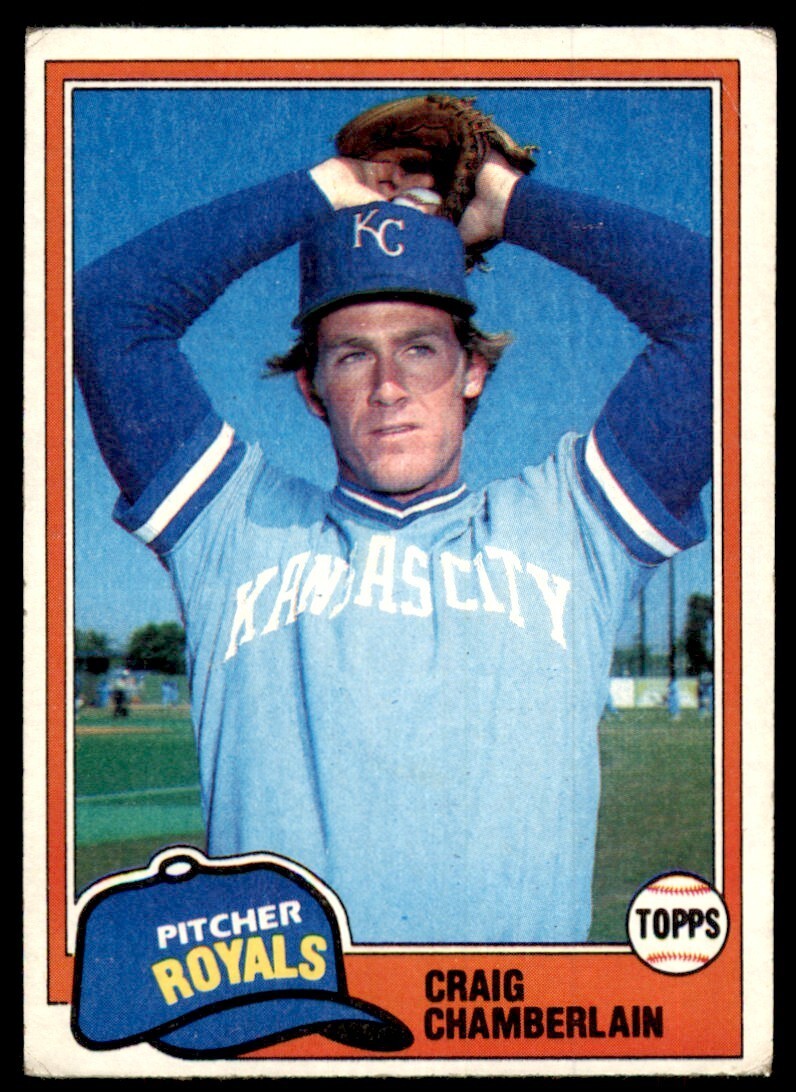 1981 Topps Baseball Card Craig Chamberlain Kansas City Royals #274