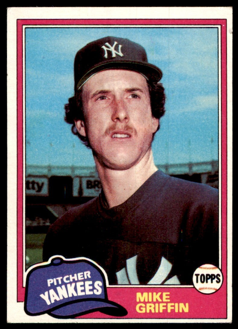 1981 Topps Baseball Card Mike Griffin Rookie New York Yankees #483