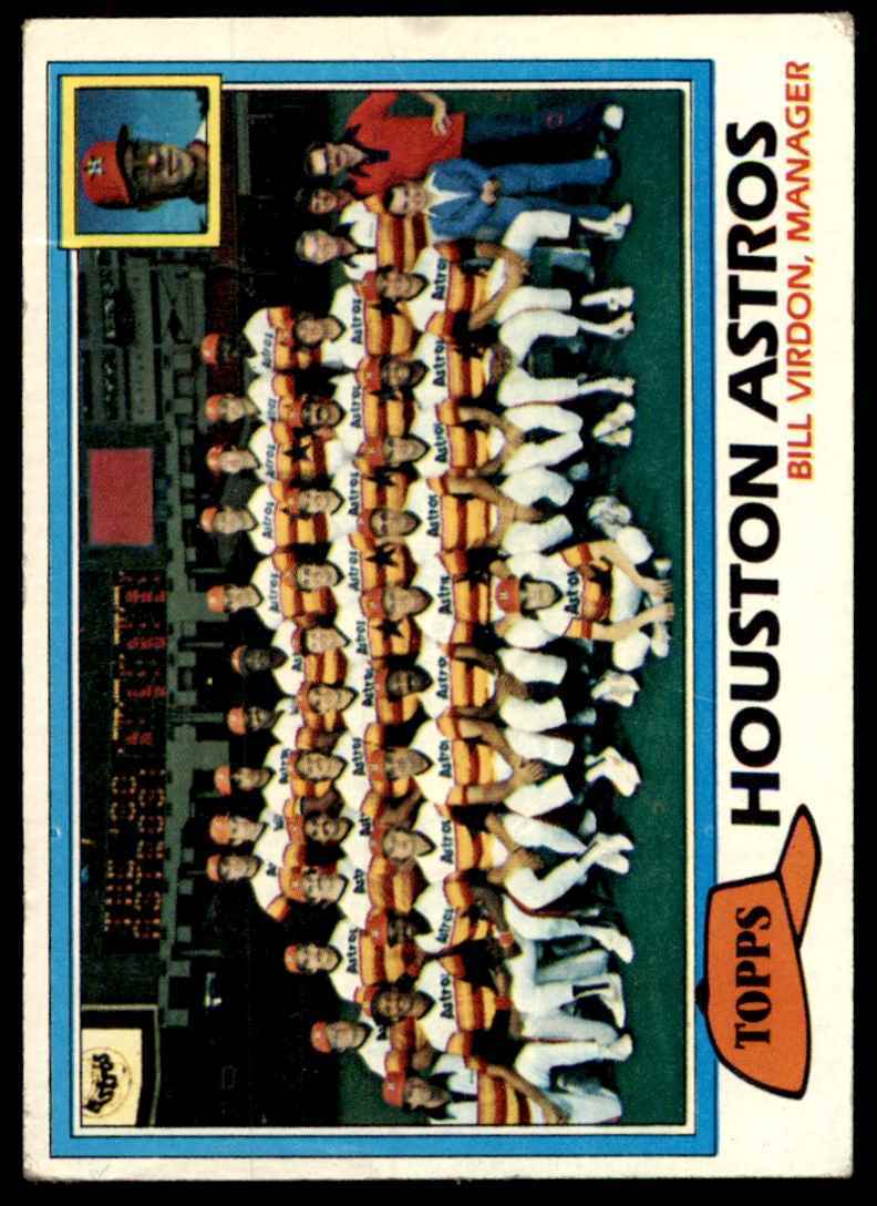 1981 Topps Baseball Card Houston Astros - Bill Virdon Houston Astros #678