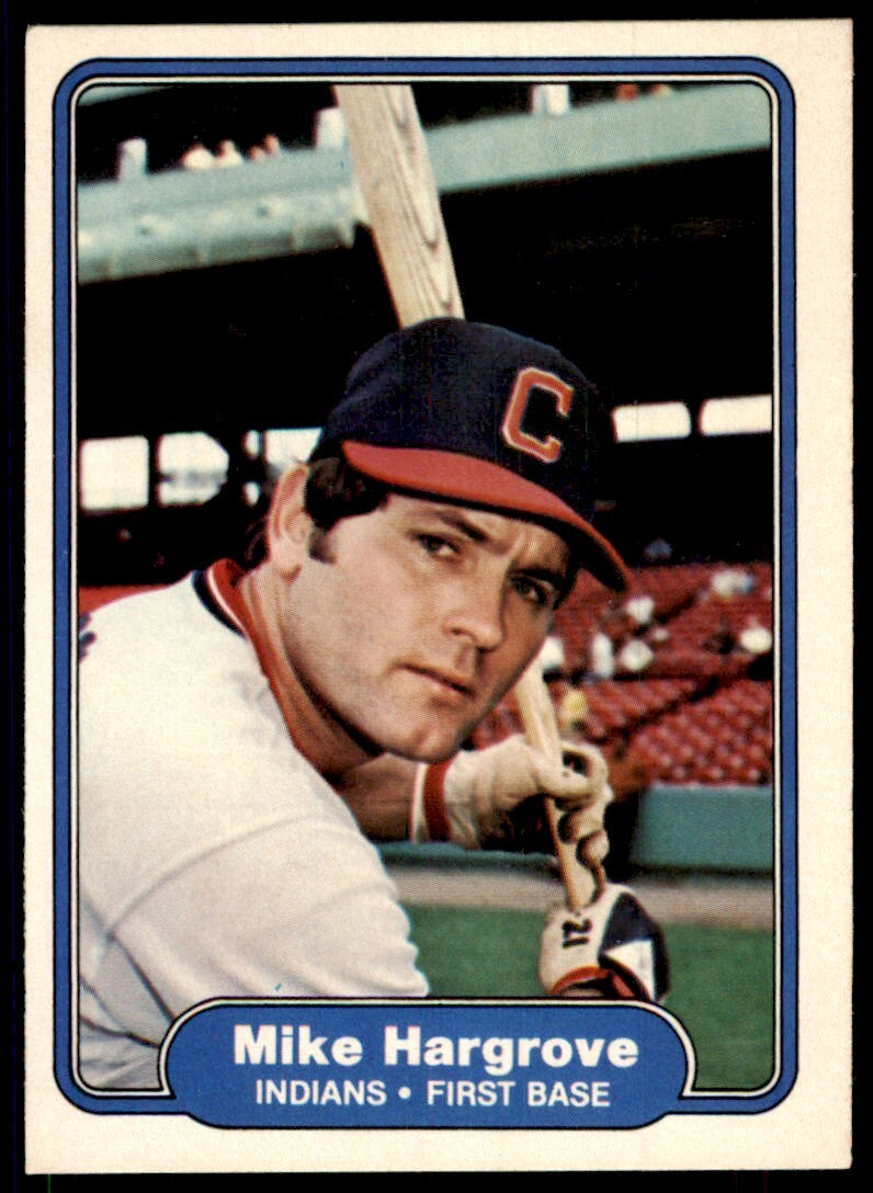 1982 Fleer Baseball Card Mike Hargrove Cleveland Indians #368