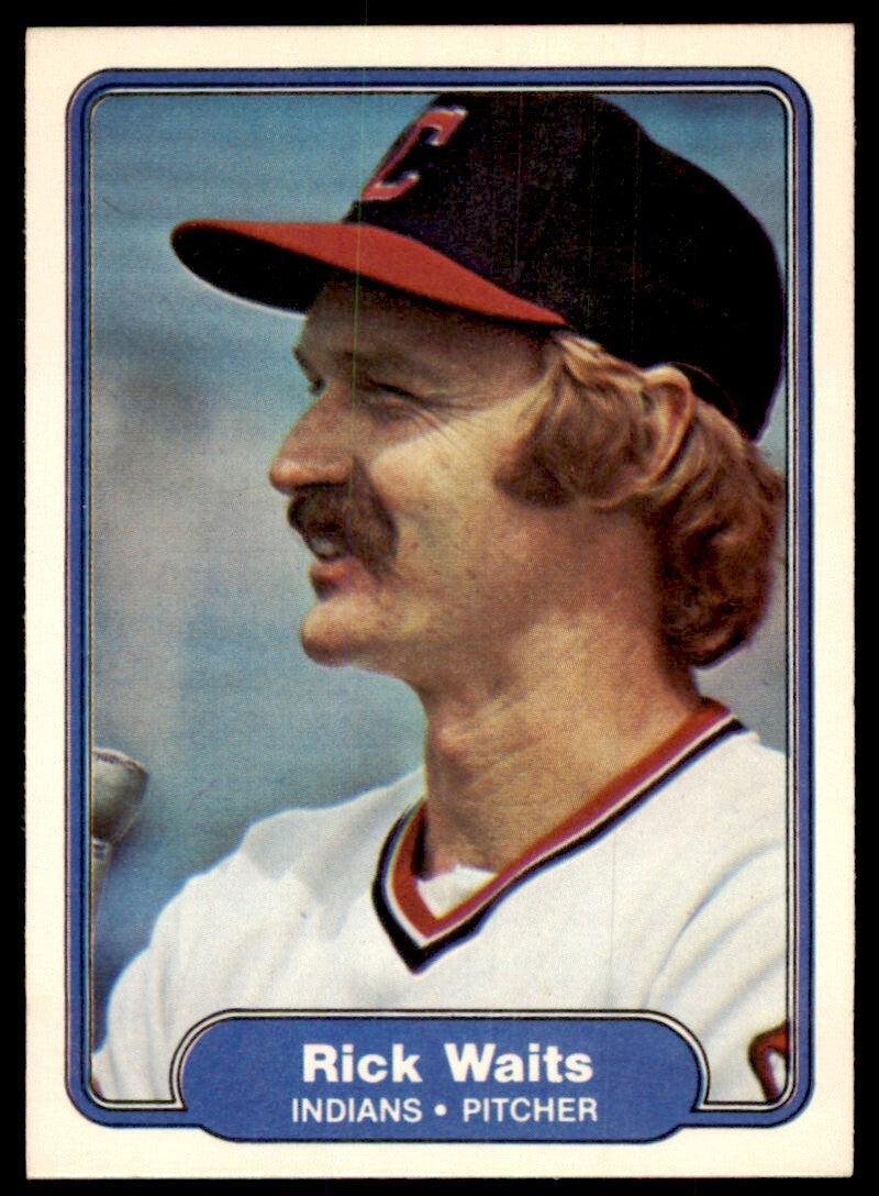 1982 Fleer Baseball Card Rick Waits Cleveland Indians #382