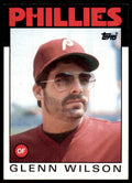1986 Topps Baseball Card Glenn Wilson C Philadelphia Phillies #736