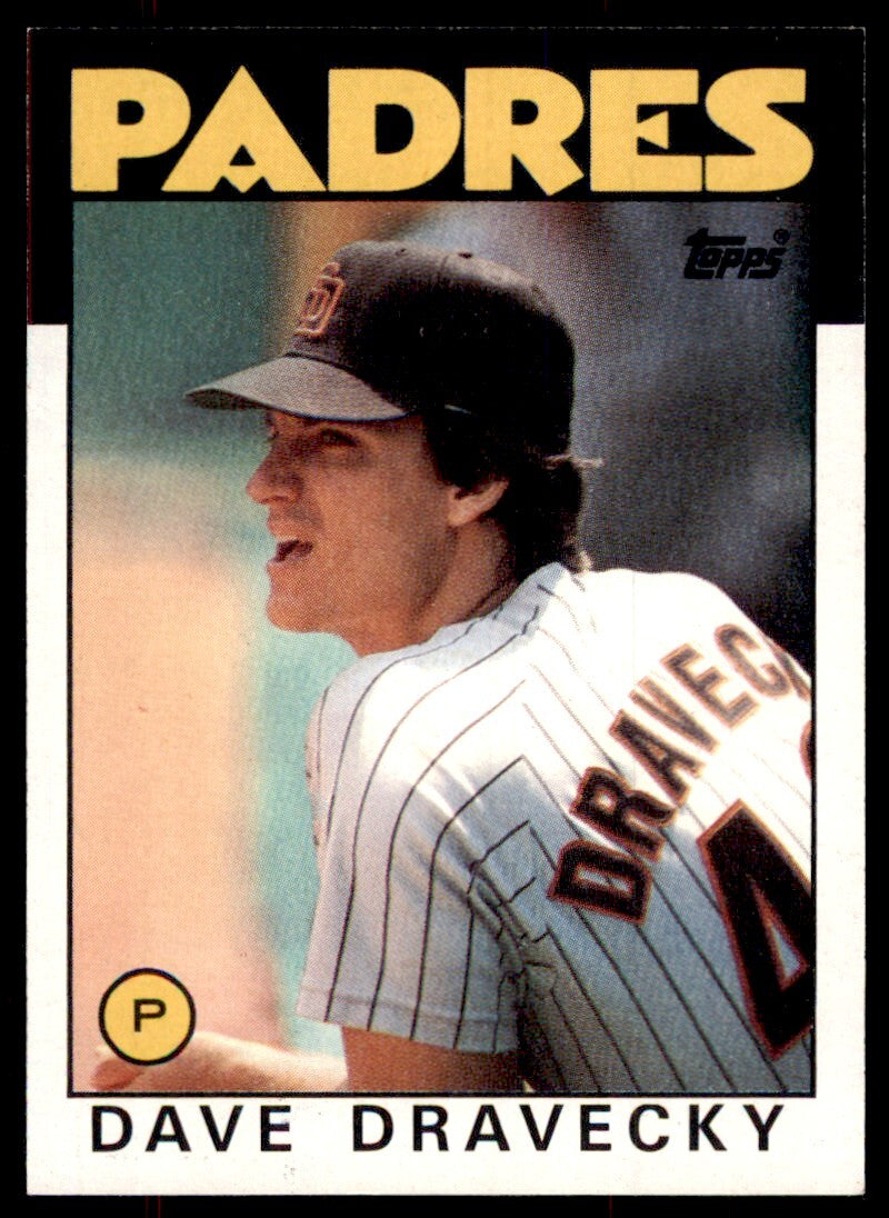 1986 Topps Baseball Card Dave Dravecky A San Diego Padres #735