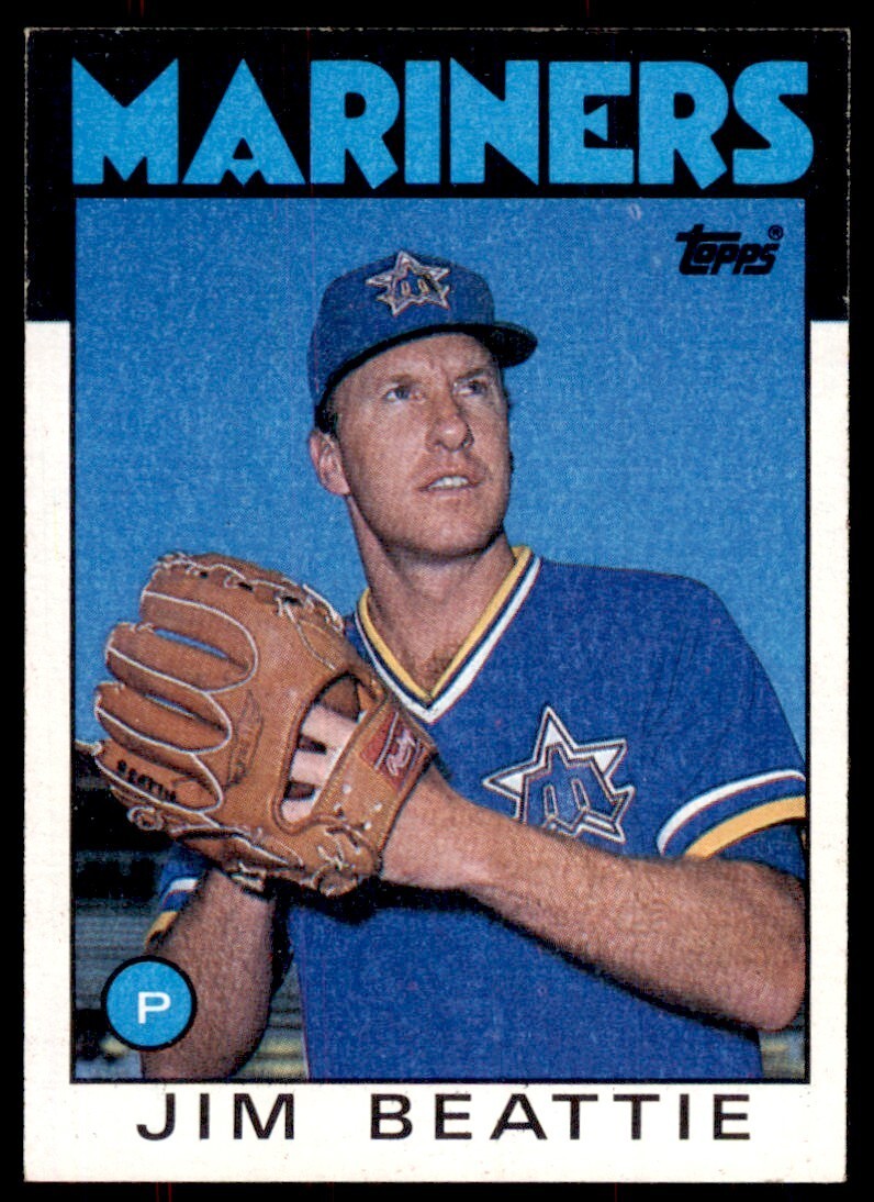 1986 Topps Baseball Card Jim Beattie Seattle Mariners #729