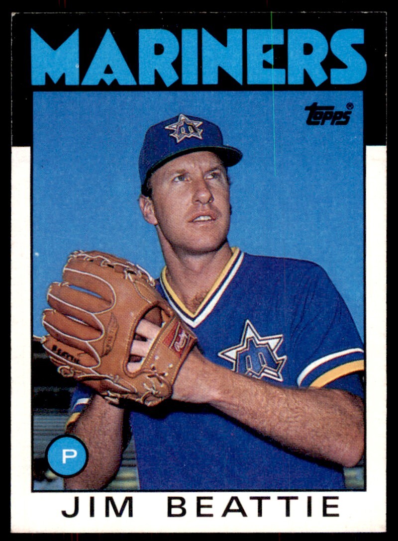 1986 Topps Baseball Card Jim Beattie B Seattle Mariners #729