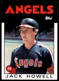 1986 Topps Baseball Card Jack Howell Rookie California Angels #127