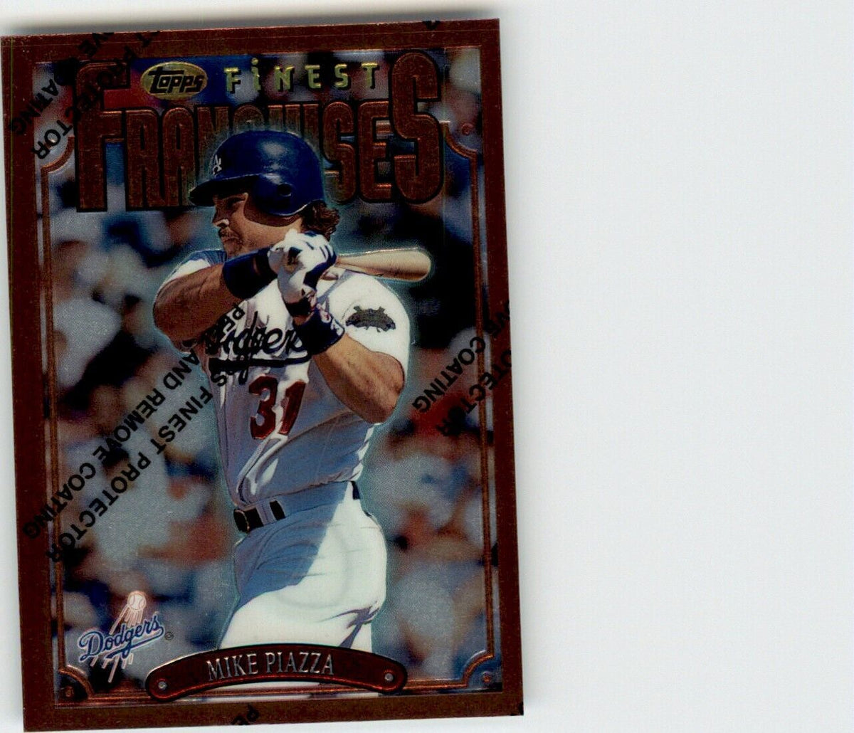 1996 Topps Finest Mike Piazza . Dodgers.. #275