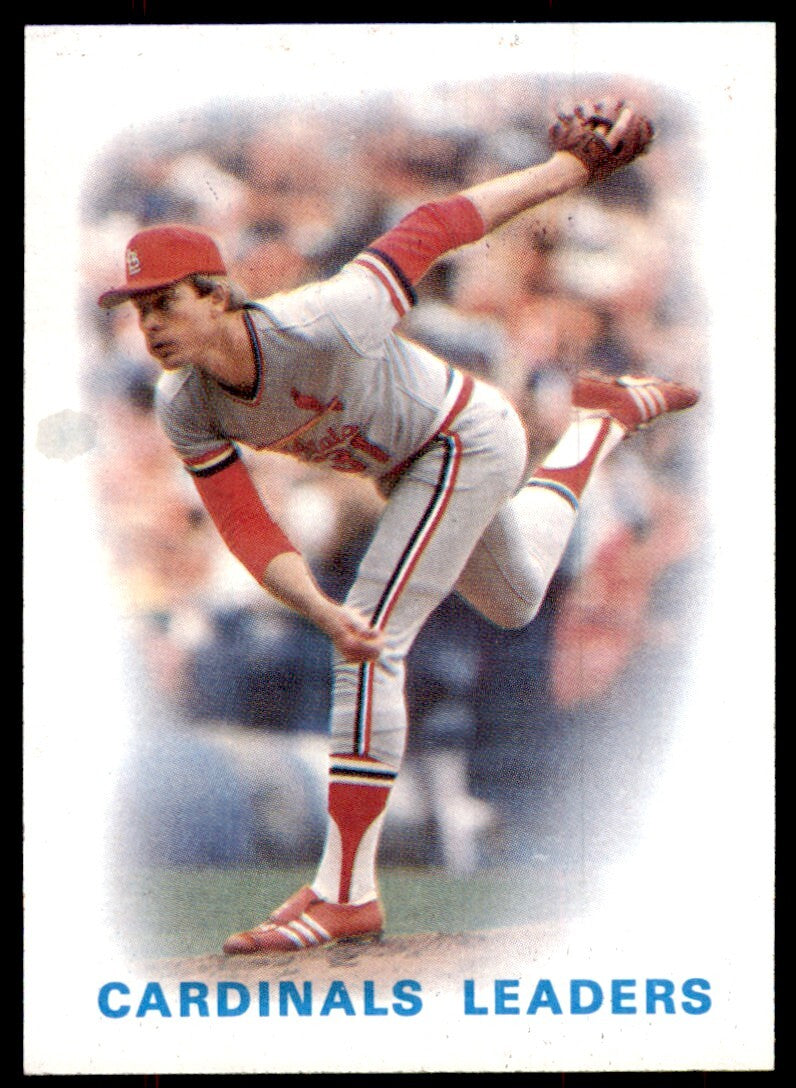 1986 Topps Baseball Card Cardinals Leaders (Bob Forsch) St. Louis Cardinals #66