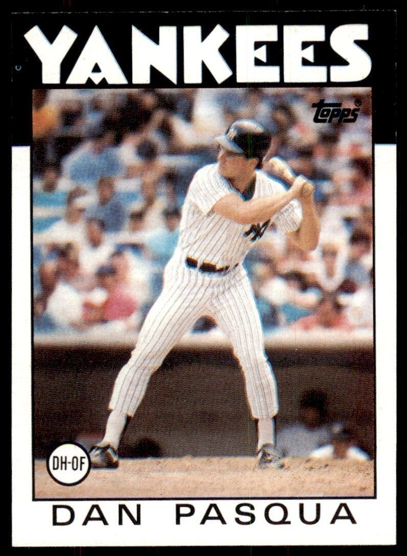 1986 Topps Baseball Card Dan Pasqua New York Yankees #259