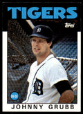 1986 Topps Baseball Card Johnny Grubb Detroit Tigers #243