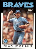 1986 Topps Baseball Card Rick Mahler Atlanta Braves #437
