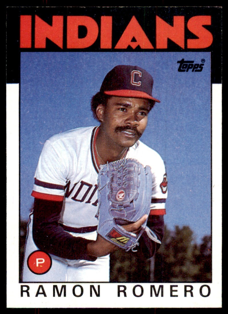 1986 Topps Baseball Card Ramon Romero Rookie Cleveland Indians #208