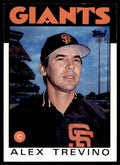 1986 Topps Baseball Card Alex Trevino San Francisco Giants #444