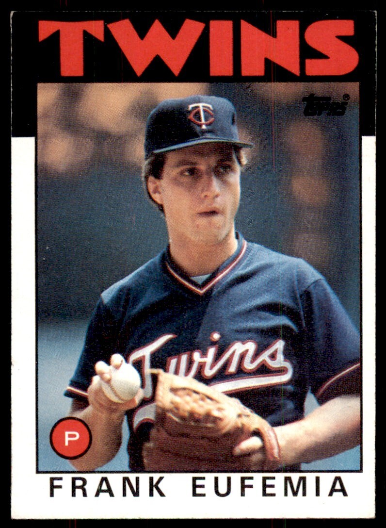 1986 Topps Baseball Card Frank Eufemia Rookie A Minnesota Twins #236