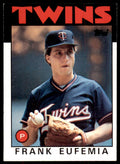 1986 Topps Baseball Card Frank Eufemia Rookie A Minnesota Twins #236