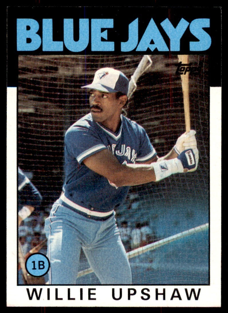 1986 Topps Baseball Card Willie Upshaw B Toronto Blue Jays #745