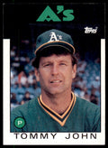 1986 Topps Baseball Card Tommy John D Oakland Athletics #240