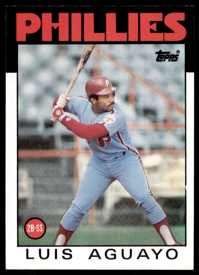 1986 Topps Baseball Card Luis Aguayo Philadelphia Phillies #69