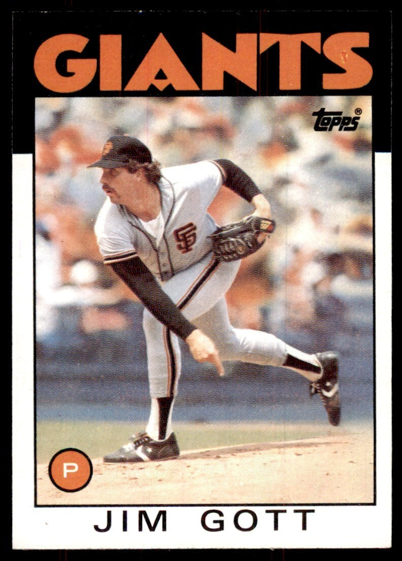 1986 Topps Baseball Card Jim Gott San Francisco Giants #463