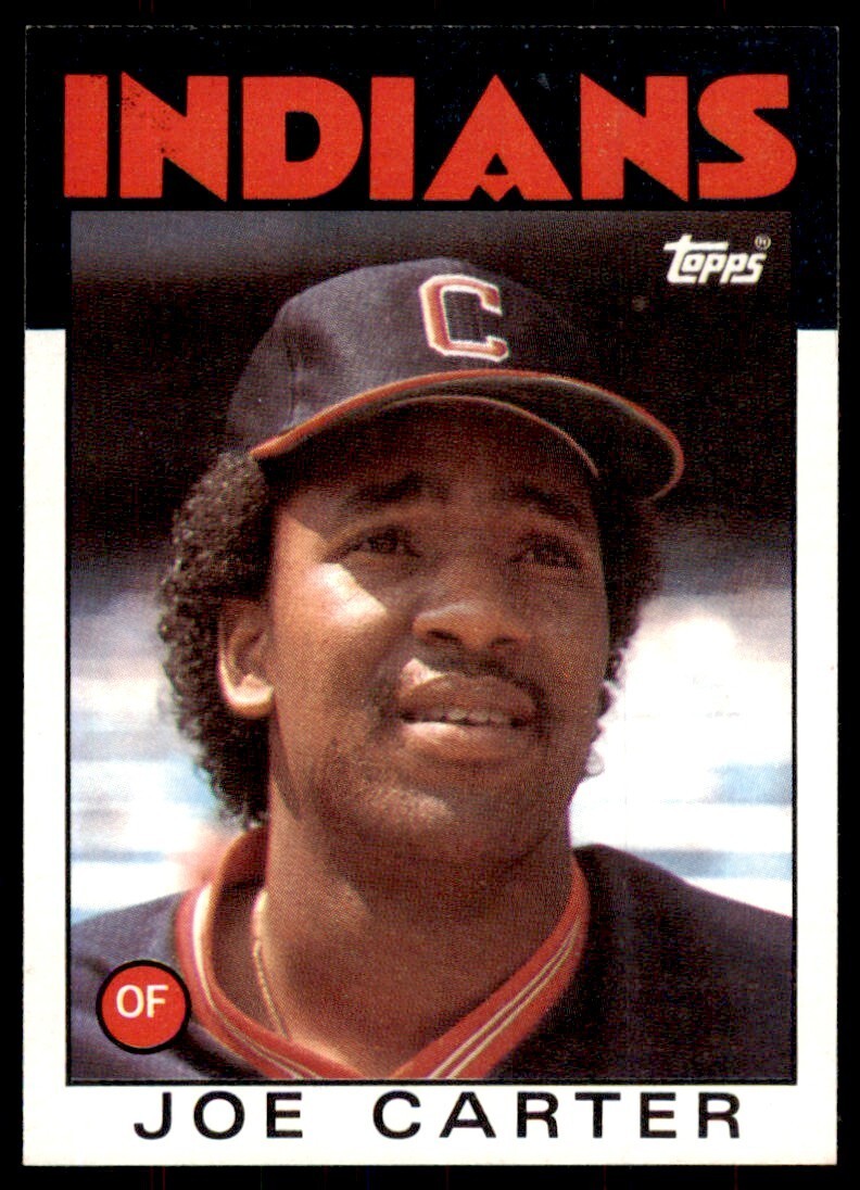 1986 Topps Baseball Card Joe Carter B Cleveland Indians #377