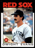1986 Topps Baseball Card Dwight Evans C Boston Red Sox #60