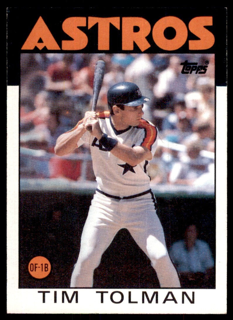 1986 Topps Baseball Card Tim Tolman Rookie B Houston Astros #272