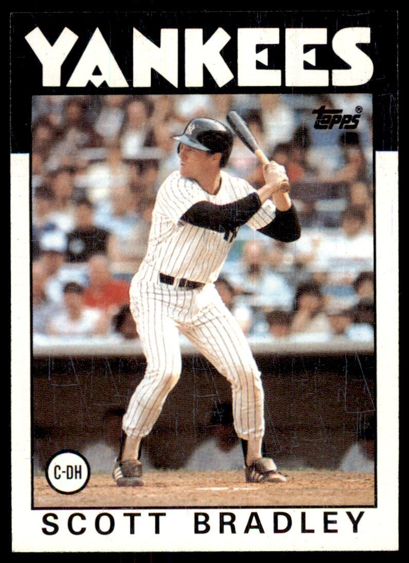 1986 Topps Baseball Card Scott Bradley B New York Yankees #481