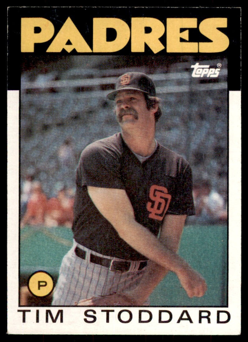 1986 Topps Baseball Card Tim Stoddard San Diego Padres #558