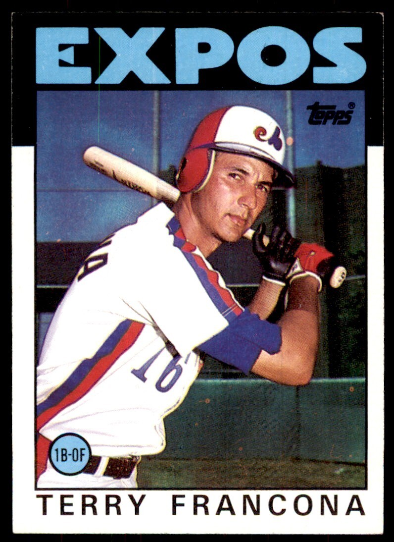 1986 Topps Baseball Card Terry Francona A Montreal Expos #374