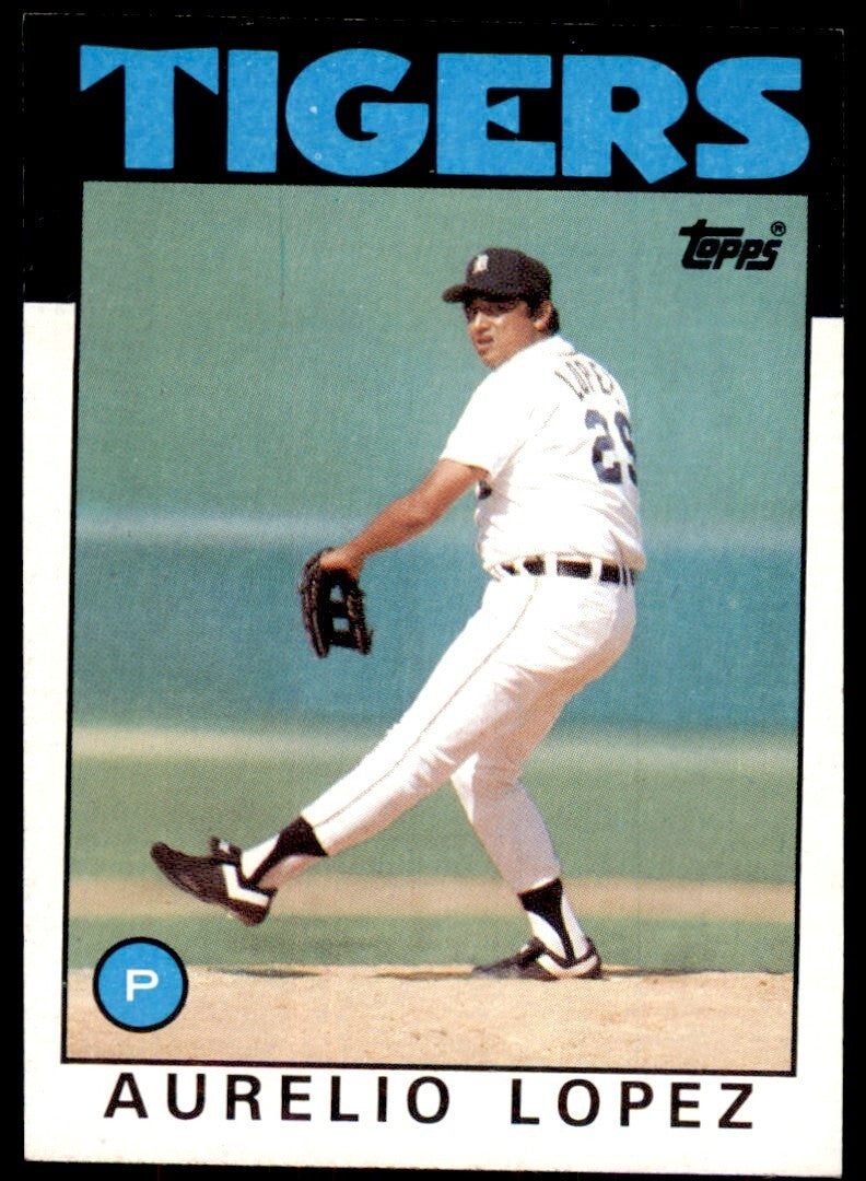 1986 Topps Baseball Card Aurelio Lopez Detroit Tigers #367