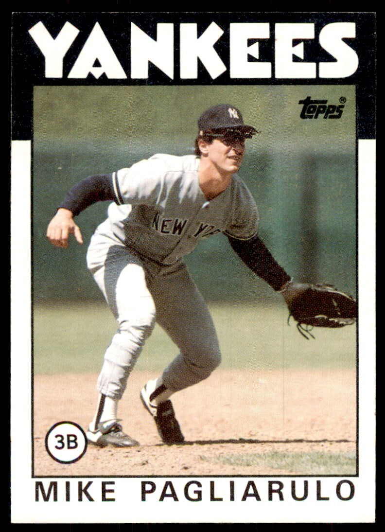 1986 Topps Baseball Card Mike Pagliarulo New York Yankees #327