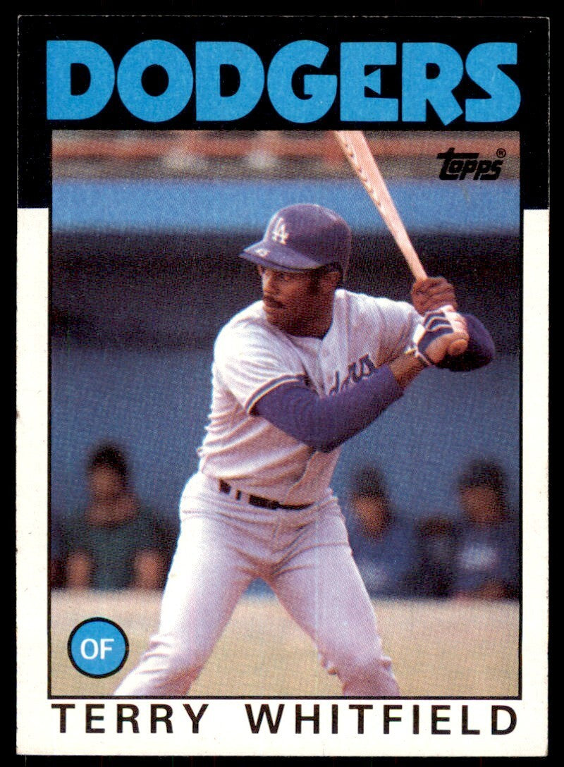 1986 Topps Baseball Card Terry Whitfield Los Angeles Dodgers #318