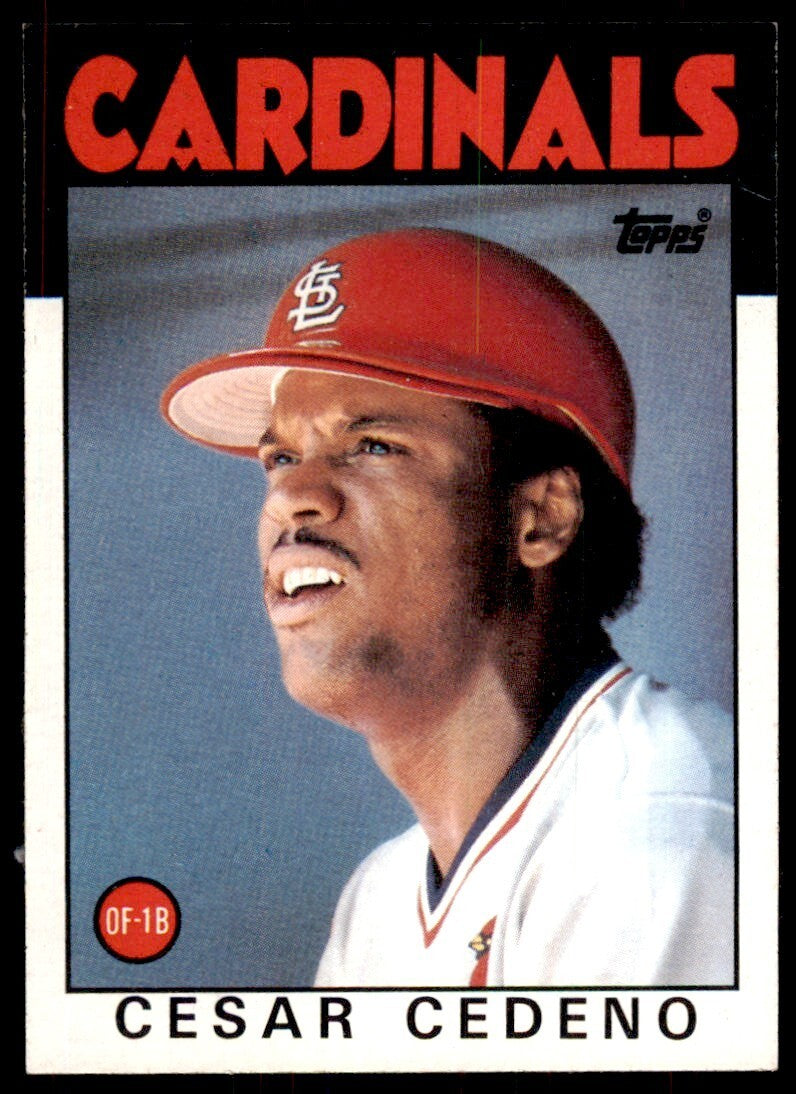1986 Topps Baseball Card Cesar Cedeno B St. Louis Cardinals #224
