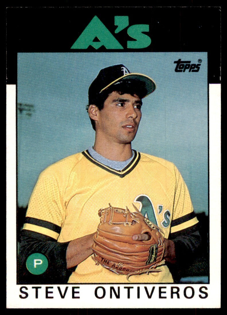 1986 Topps Baseball Card Steve Ontiveros Rookie B Oakland Athletics #507