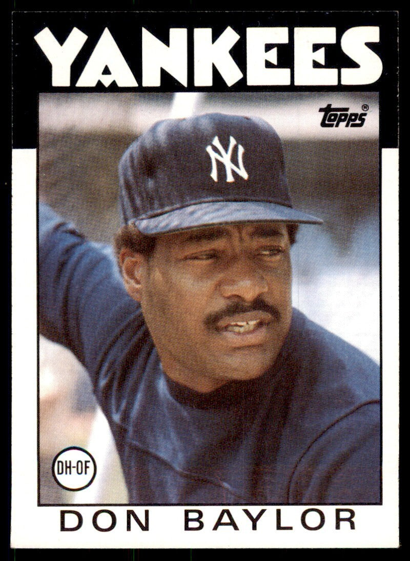1986 Topps Don Baylor A New York Yankees #765