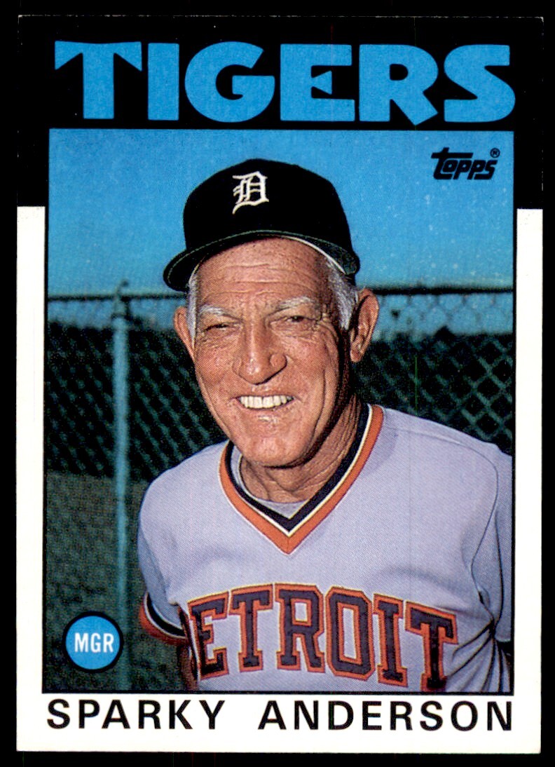 1986 Topps Sparky Anderson C Detroit Tigers #411