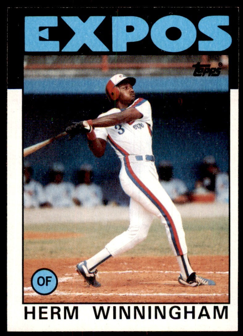 1986 Topps Herm Winningham Rookie Montreal Expos #448