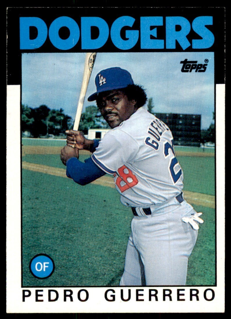 1986 Topps Pedro Guerrero Los Angeles Dodgers #145