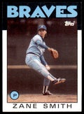 1986 Topps Baseball Card Zane Smith C Atlanta Braves #167