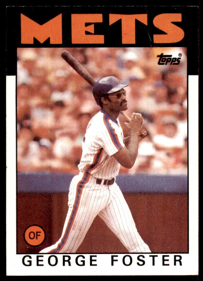 1986 Topps Baseball Card George Foster New York Mets #680