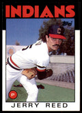 1986 Topps Baseball Card Jerry Reed Rookie B Cleveland Indians #172